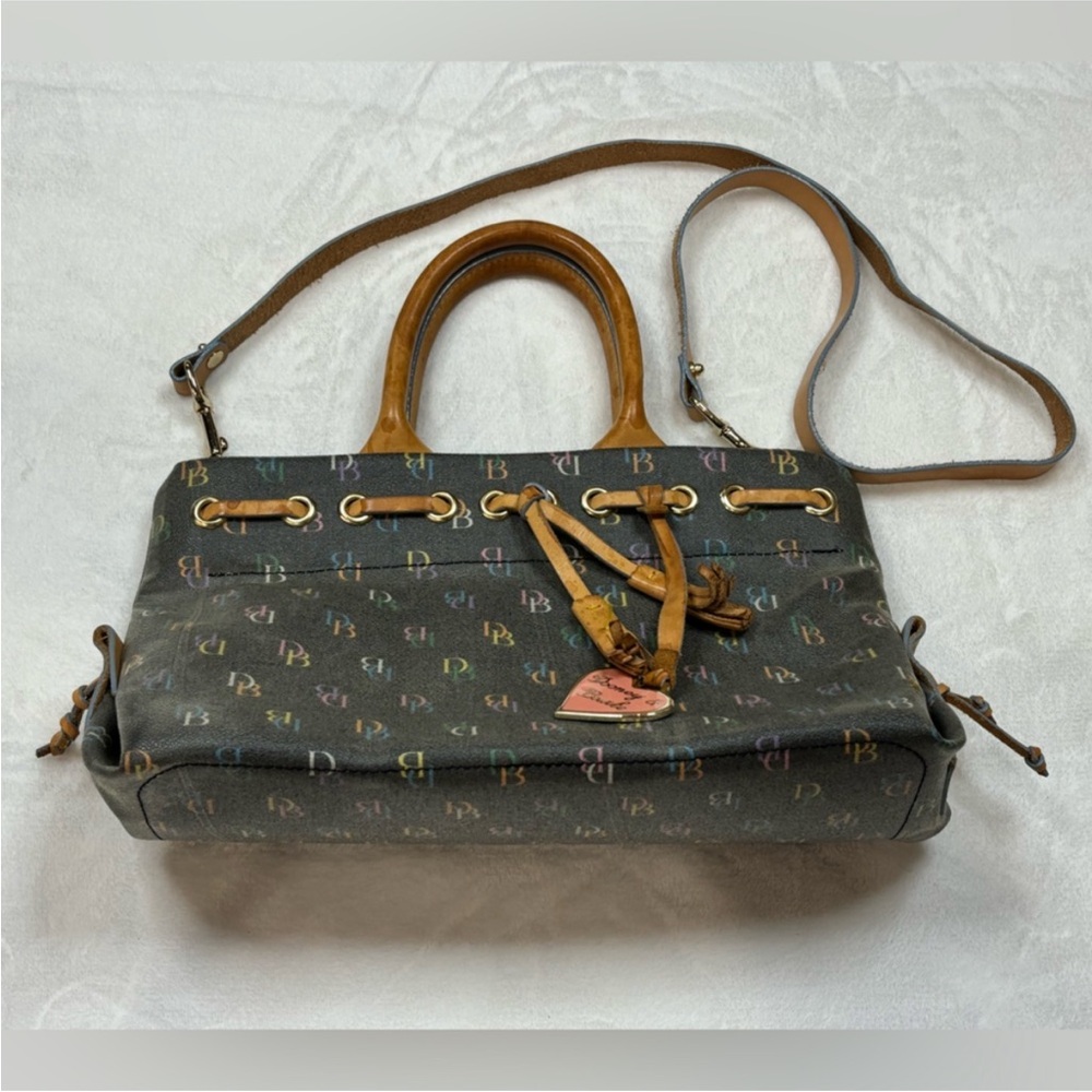Vintage Dooney & Bourke Rainbow Monogram Y2K Logo Hangbag